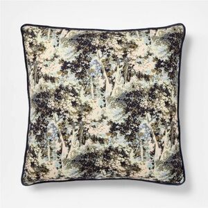 24"x24" Abstract Tree Printed Throw Pillow w Gusset Navy-Threshold Studio McGee